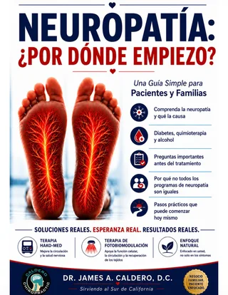 Neuropatía: ¿Por Dónde Empiezo? — Dr. James Caldero, D.C. · Una guía simple para pacientes y familias